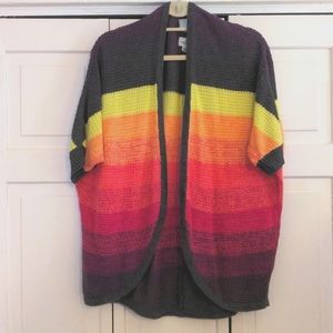 American Eagle Outfitters sunset color blocked shrug